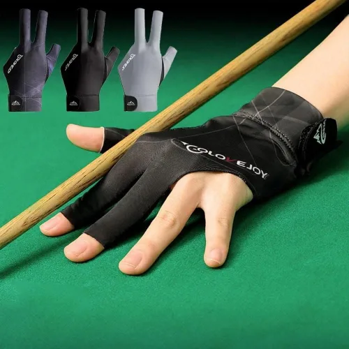 Miniatura 2 de Gofidin 2 guantes de piscina transpirables, de elastano, para mano izquierda, tres dedos, accesorios de entrenamiento de billar