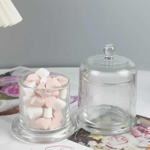 Miniatura 9 de Zerodeko Mantequillera de cristal con tapa con asa, contenedor de almacenamiento de aperitivos de frutas y postres, caja de queso rústica
