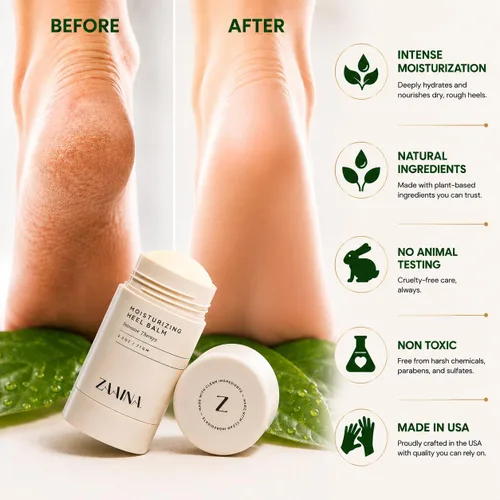 Miniatura 2 de ZAAINA Bálsamo para talones, crema milagrosa para pies 100% natural para alivio rápido, terapia de cuidado de pies hidratante intensiva para talones