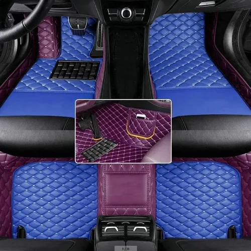 Miniatura 16 de Alfombrillas personalizadas con diamantes para el 97 % de los autos, SUV, deportivos, cobertura completa, lindos tapetes de piso de cuero