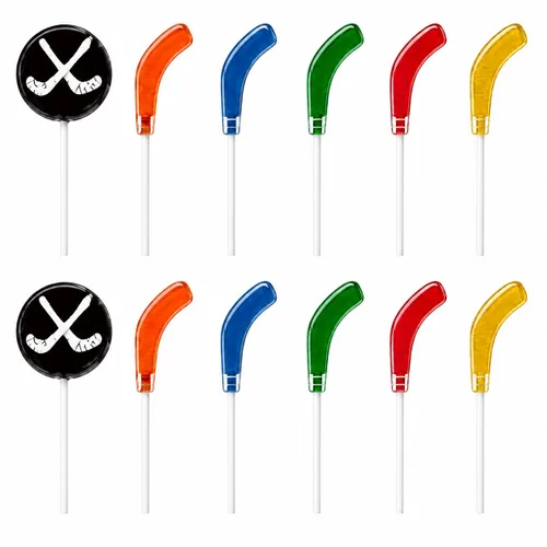 Miniatura 21 de 12 paletas de béisbol con ventosas de caramelo, pintadas a mano individualmente envueltas para fiestas de cumpleaños, regalos deportivos de 0.71 oz