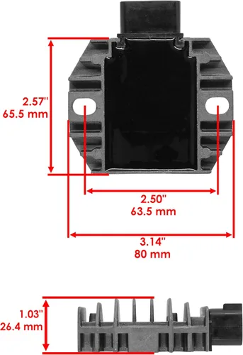 Miniatura 2 de Caltric Regulador rectificador compatible con Suzuki 400 Lt-F400F Eiger 4X4 Manual Ltf400F 2002-2007