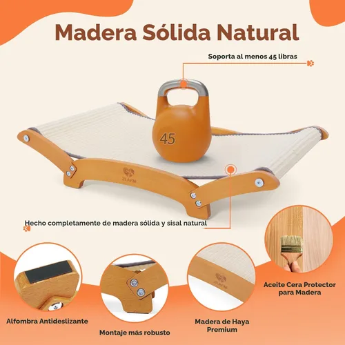 Miniatura 4 de Cama rascador de sisal extra grande para gatos, poste rascador duradero para gatos con hamaca para gatos de interior, tumbona y dormir y arañazos
