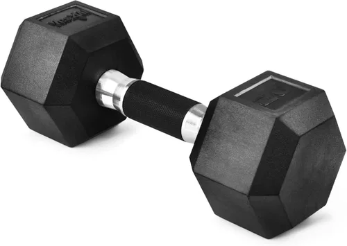Miniatura 15 de Yes4All Mancuerna Hexagonal con Revestimiento de Agarre de Goma – Pesas de Mano con Antideslizante 5-50 LBS Individual B. 10 libras