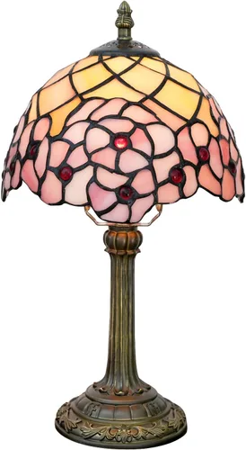 Miniatura 12 de Lámpara Tiffany de Libélula Verde de Vidrio Emplomado, Lámpara de Mesa 8x8x14 Pulgadas, Estilo Libélula Verde, Luz de Lectura para Escritorio
