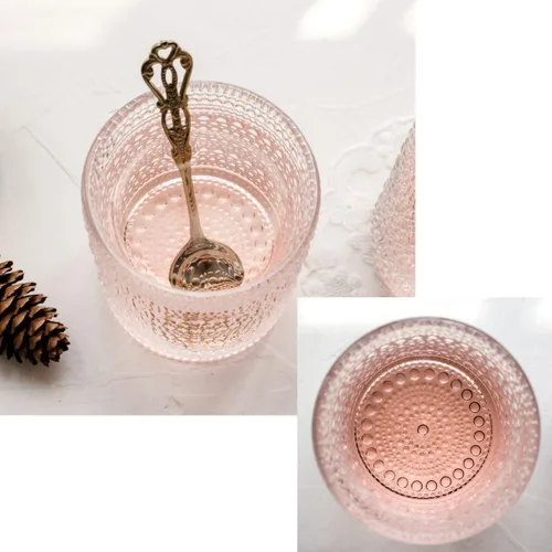 Miniatura 7 de Vasos de Cóctel de 10 oz Vasos de Beber Hobnail Juego de 6, Cristalería Vintage, Vasos de Vidrio Texturizado Vasos de Burbujas Vasos de Agua Vasos