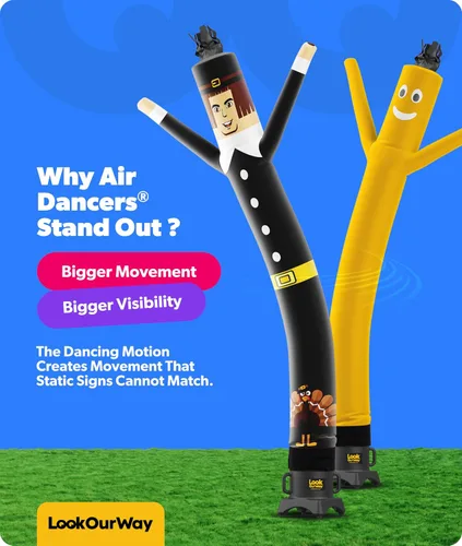 Miniatura 4 de LookOurWay Air Dancers - Accesorio inflable para hombre – 10 pies de alto loco agitando tubo inflable para bailar (soplador no incluido) – Tema