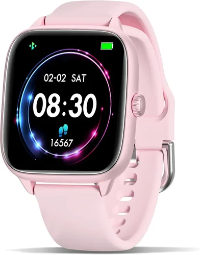 Miniatura 7 de Sunorshop Rastreador de actividad física para responder/hacer llamadas, reloj inteligente con presión arterial, oxígeno en sangre, monitor