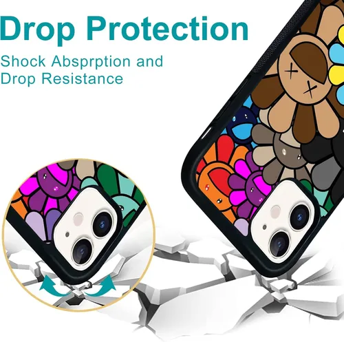 Miniatura 2 de Bonita funda de flores para iPhone 12 Pro Max para niñas y mujeres, bonito diseño floral, suave TPU parte trasera dura, a prueba de golpes