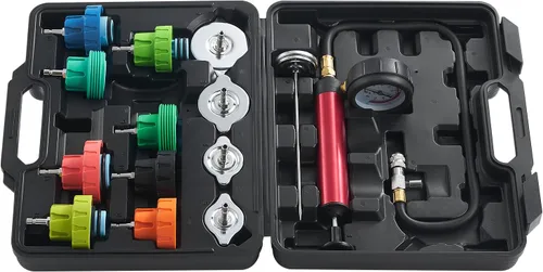 Miniatura 8 de VEVOR Kit de probador de presión de radiador para sistema de refrigeración automotriz, kit de probador de presión de radiador de 14 piezas con bomba