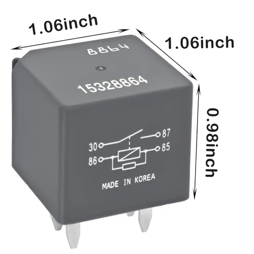 Miniatura 2 de Relé 15328864 D1741C, 4 pines 12V 40A SPDT Control del compresor A/C Fusible Relé de arranque 12193604 13503102 Reemplazo - Compatible para Chevy