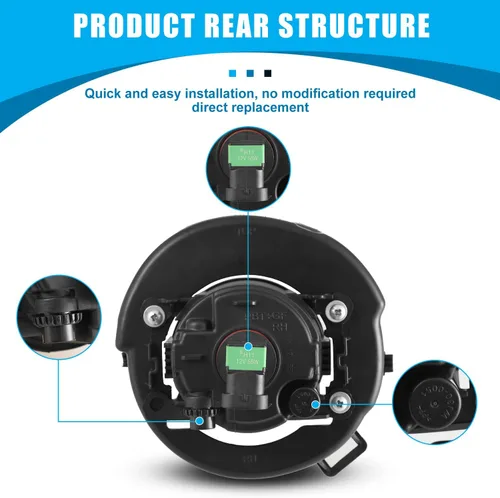 Miniatura 4 de CPW Luces antiniebla compatibles con Nissan Pathfinder 2005 2006 2007 2008 2009 2010 2011 2012 [Frontier 2005-2009] Luces antiniebla de conducción