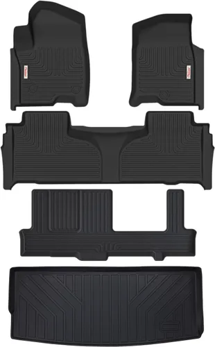 Miniatura 13 de Alfombrillas de suelo y alfombrilla de maletero Tesson para Chevy Tahoe/GMC Yukon/Yukon Denali 2021-2025 2026 7 plazas (NO para Yukon XL)