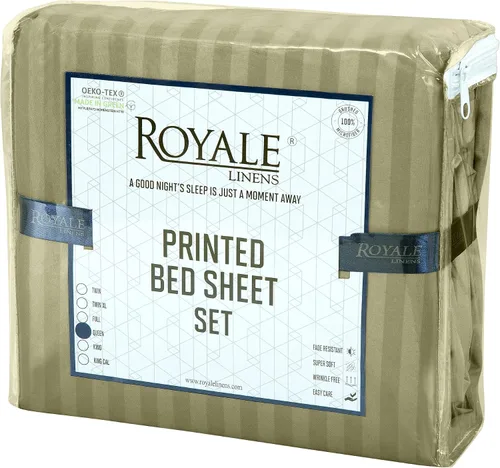 Miniatura 80 de ROYALE LINENS Juego de sábanas Cal King de 4 piezas, ropa de cama de microfibra suave cepillada de 1800 hilos, 1 sábana bajera, 1 sábana encimera, 2