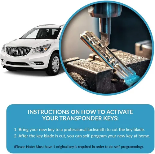 Miniatura 4 de Keyless2Go Repuesto para Llave de Coche de Encendido con Transpondedor Sin Cortar Circle Plus B111 (Paquete de 2)