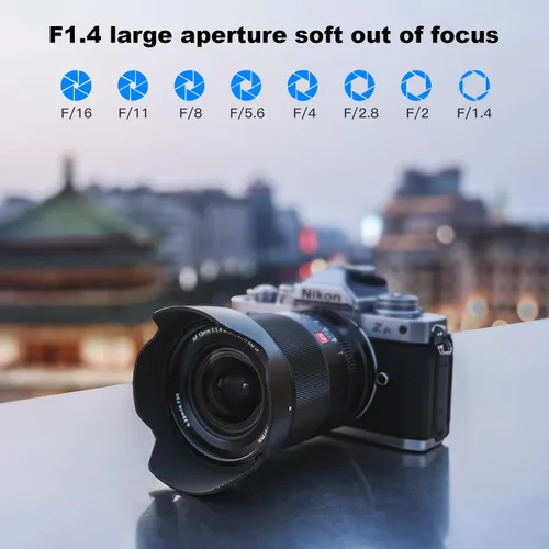 Miniatura 2 de VILTROX 13mm f1.4 F/1.4 Lente de Montura Z, Lente Prima Gran Angular Aps-C para Cámara de Montura Z Nikon Z5/Z50/Z6/Z6II/Z7/Z7II/ZFC/Z30/Z9