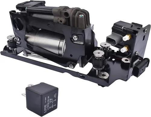 Miniatura 8 de Bomba de compresor de suspensión neumática con soporte de bloque de válvula + relé de repuesto para BMW 5 7 GT F01 F02 740i 740Li 750i 750Li 760Li