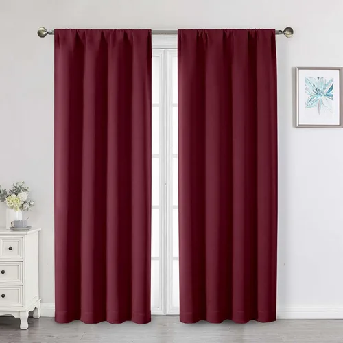 Miniatura 113 de Cortinas opacas para dormitorio, sala de estar, juego de 2 paneles de 54 pulgadas de largo, cortinas de oscurecimiento de habitación con aislamiento