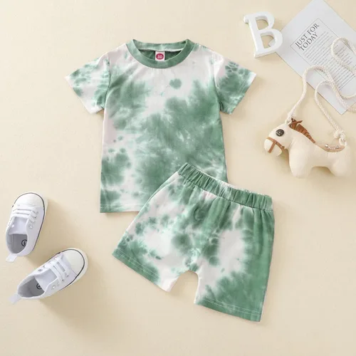 Miniatura 2 de Conjunto de 2 piezas de camiseta de manga corta y pantalones cortos para niños pequeños