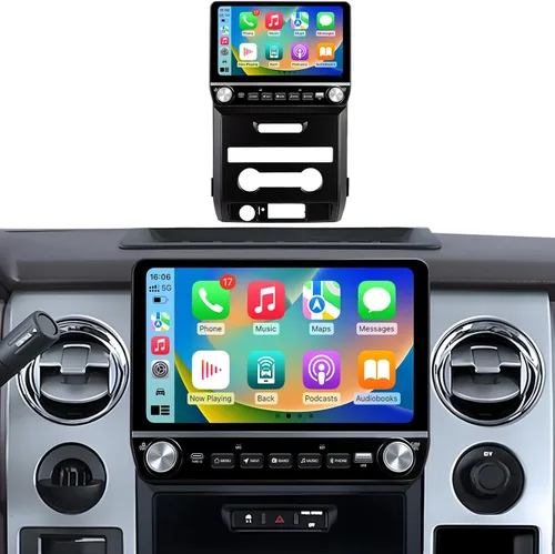 Para Ford F150 Radio 2009-2014: Estéreo de pantalla táctil QLED, 4Core 32GB ROM, Carplay Android Auto, compatible con actualización OTA, mantiene el