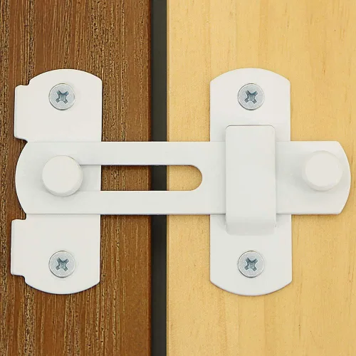 Miniatura 17 de Alise Cerradura de pestillo abatible de 4 pulgadas, Cerradura de seguridad para puerta para cerca de granja de madera, puertas francesas correderas