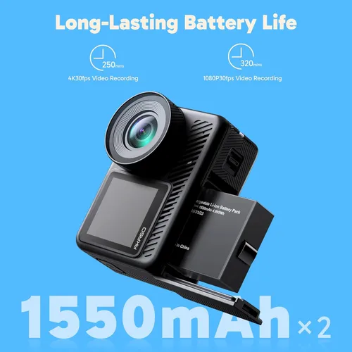 Miniatura 8 de AKASO Brave 8 Lite 4K60 Cámara de acción - Cámara submarina impermeable de 33 pies, foto de 48 MP, video Ultra HD, HDR, pantalla táctil, WiFi 5G
