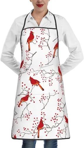 Miniatura 12 de Delantal de Cocina de Chef TNOKKU con Bolsillos para Cocinar, Asar, Barbacoa, Pintura para Mujeres y Hombres
