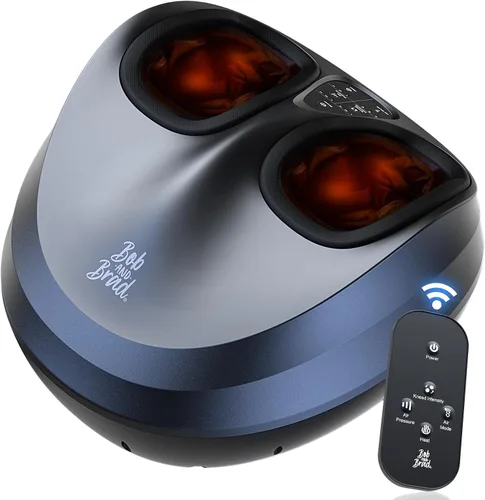 BOB AND BRAD Máquina masajeadora de pies con calor y control remoto, se adapta hasta la talla 14, regalos del día del padre para hombres y esposos,