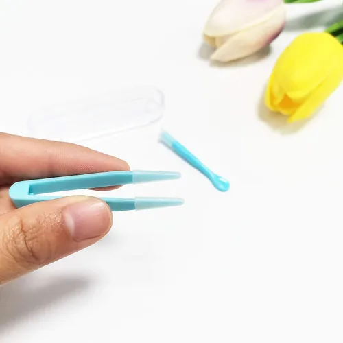 Miniatura 8 de Aplicador de lentes de contacto azules, removedor y pinzas, punta suave, compacto, multiusos
