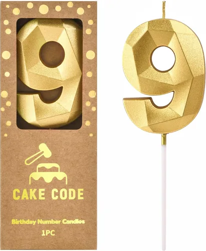 Miniatura 18 de Velas de 7 cm de Oro Cristal Número 17 para Pastel de Cumpleaños, Velas de Oro y Número para Celebración de Fiesta