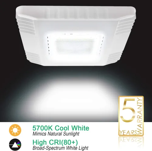Miniatura 2 de OSTEK Luz LED para toldo de 150 W, para gasolinera, luz de techo de 5700 K, clasificación para exteriores (equivalente a 800 W HID/HPS), luces