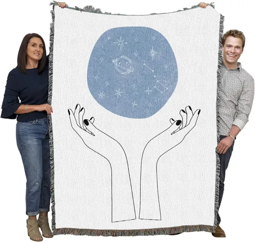 Miniatura 13 de Pure Country Weavers Kyra Brown - Manta de atardecer de los 70 – Abstact Art – Manta para regalo tejida de algodón – Fabricado en los Estados Unidos