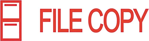 Miniatura 2 de ACCUSTAMP 2 035596 Sello de obturador preentintado, rojo, copia de archivo, 1 5/8 x 1/2