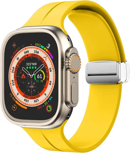 Miniatura 30 de Banda magnética compatible con Apple Watch de 38mm 40mm 41mm 42mm 44mm 45mm 46mm 49mm, mujeres y hombres, correa deportiva de silicona compatible