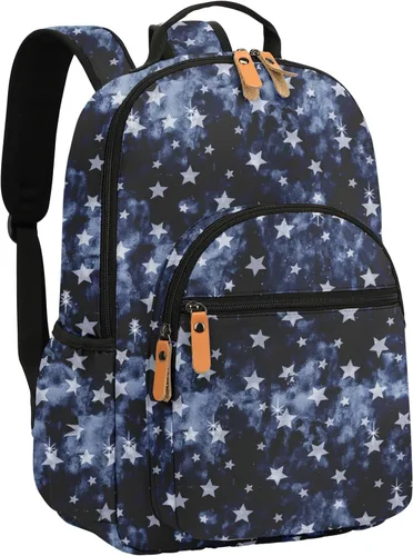Miniatura 53 de Leaper Mochila para laptop para mujer: linda mochila floral para escuela, universidad, viajes, trabajo, mochila ligera para niños, Negro margarita