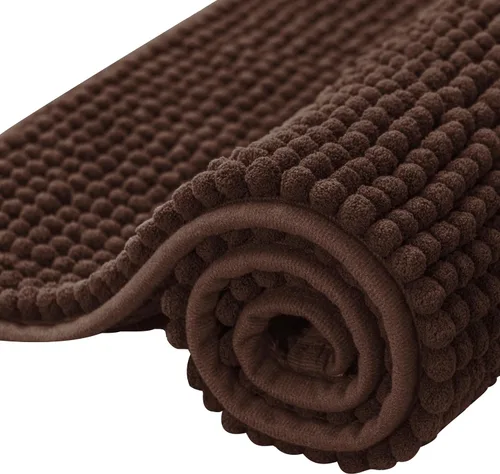 Miniatura 11 de Subrtex - Alfombras de baño de chenilla, tapete de baño de felpa corta y suave, tapete de ducha absorbente de agua, tapete de baño para la ducha