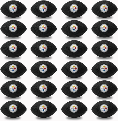Franklin Sports NFL - Pelotas antiestrés de equipo, paquete de 24 unidades de fútbol a granel, bolas antiestrés esponjosas para adultos y niños,