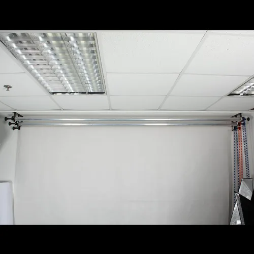 Miniatura 7 de Fotoconic Barra transversal de tubo de metal de 118 pulgadas/9.8 ft para motorizado eléctrico, sistema de soporte de fondo de rodillo de estudio