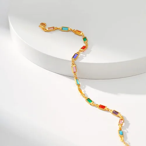 Miniatura 85 de Delicadas pulseras de oro para mujer, chapado en oro 18, ajustable, mal de ojo, mariposa, cuentas, perla, corazón, turquesa, hecha a mano para mujer