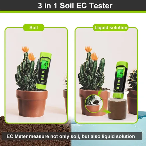 Miniatura 5 de Probador digital de humedad de pH del suelo, medidor de pH de humedad de plantas para suelo y agua, gran kit de prueba de suelo para jardinero