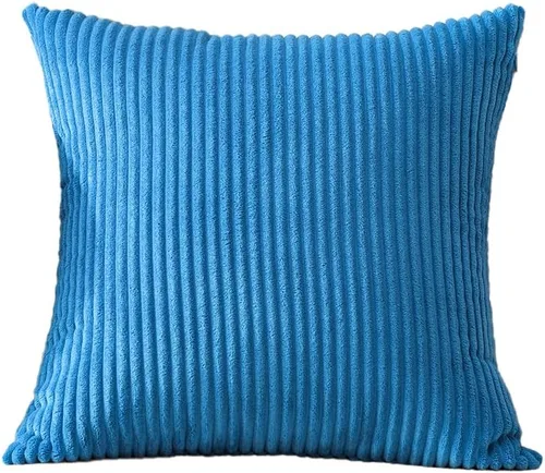 Miniatura 323 de Artscope Fundas de Almohada de Pana a Rayas Acogedoras Súper Suaves Decorativas Cuadradas Fundas de Cojín para Sofá Sillón Dormitorio Decoración