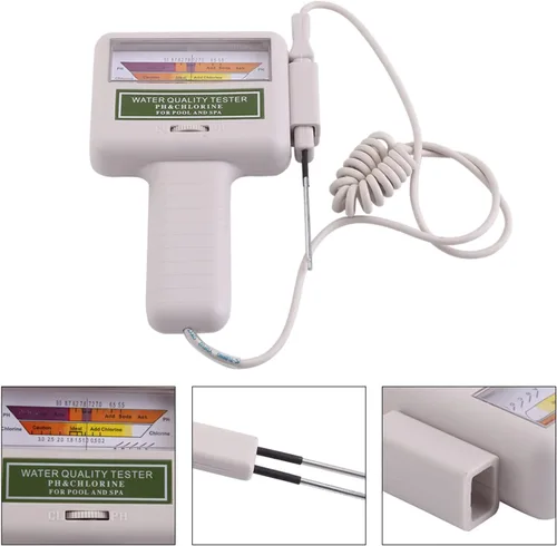 Miniatura 3 de Probador digital de agua, lector digital de tiras de prueba para pruebas de agua de piscina y spa, kit de probador de bolsillo de pH hermético PH60