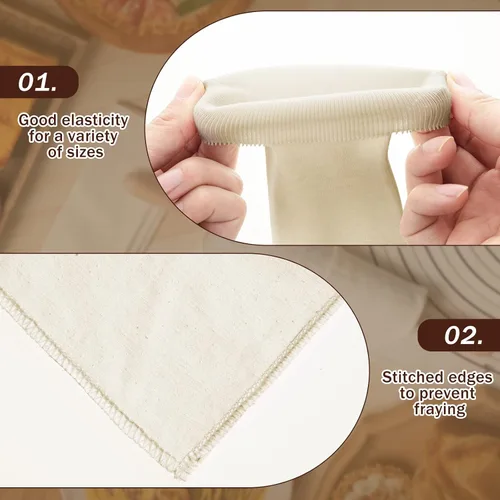 Miniatura 3 de Tessco Juego de 6 Piezas de Tela para Pastelería y Funda para Rodillo Incluye 2 Alfombrillas de Pastelería de Algodón Grandes de 25 x 20 Pulgadas 4