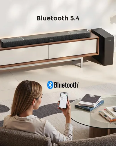 Miniatura 6 de ULTIMEA Sistema de sonido envolvente de 5.1.2 canales para TV con Dolby Atmos, barra de sonido para Smart TV con 2 altavoces envolventes, barra