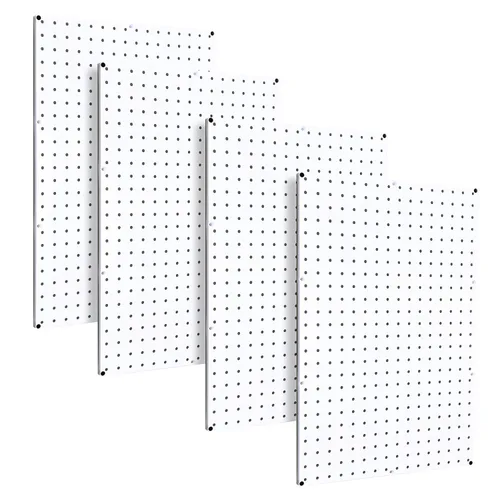 Miniatura 8 de WallPeg Paneles de tablero de clavijas fabricados en Estados Unidos para organización de garaje, kit de almacenamiento de pared (PB-2 B) (2) ea