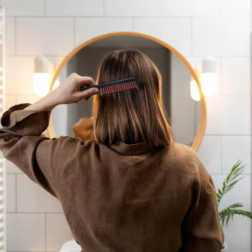 Miniatura 6 de Paquete de 3 peines profesionales para burlas, peine triple burla, herramienta de cola de rata, peines de corte de cabello, profesional, añade