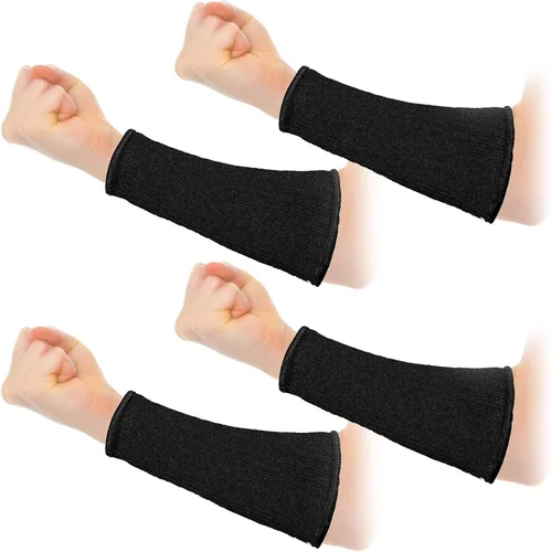 Geyoga 2 pares de mangas resistentes a los cortes, manga protectora de brazo de nivel 5 para piel fina y moretones, jardinería para hombres y