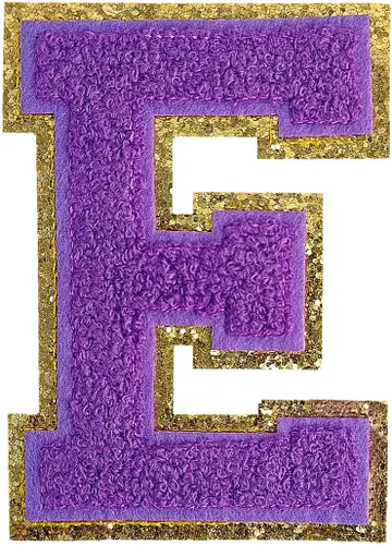 Miniatura 27 de GYGYL - 3 parches de letras deportivas de felpilla con purpurina, parches para planchar de tamaño grande para decoración de disfraces