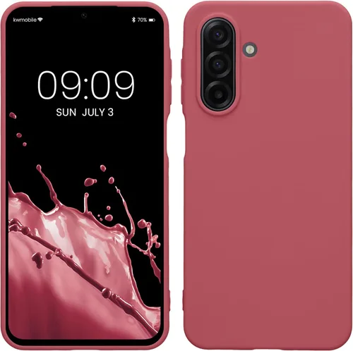 Miniatura 154 de kwmobile Funda compatible con Samsung Galaxy A23 4G / 5G - Funda de silicona TPU metálica suave y delgada - Rojo oscuro metálico