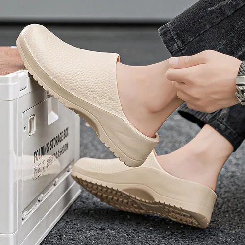Miniatura 7 de ihinzry Zuecos de chef profesional, antideslizantes, impermeables, zapatos de trabajo para enfermeras, personal de cocina con soporte de arco